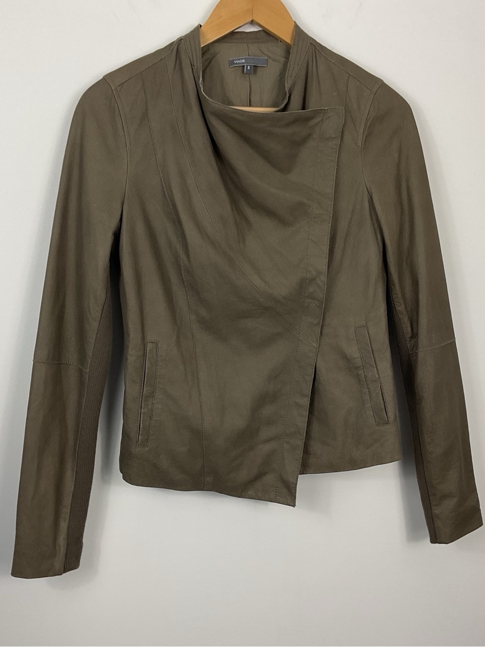 Vince Scuba Leather Jacket Womens Size Small